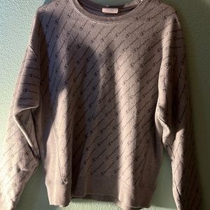 Grey champion reverse weave sweatshirt with logo